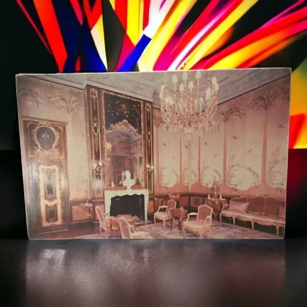 Vizcaya Postcard Dade County Art Museum Miami Florida Marie Antoinette Salon 70s